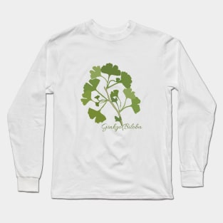 Branch of Ginkgo biloba Long Sleeve T-Shirt